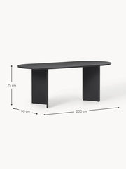 Oval Wooden Dining Table Toni,