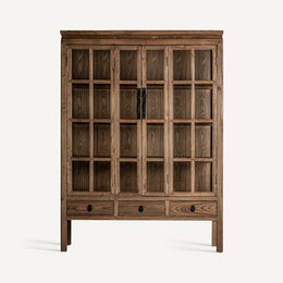 Vitrina Tartu de madera de olmo