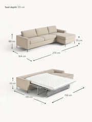 Sofa Bed Cucita (3-seater) wit
