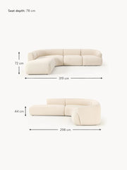 Modular Bouclé Corner Sofa Sof