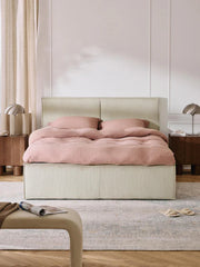 Cama tapizada de pana Dream con almacenaje