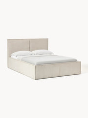 Cama tapizada de pana Dream con almacenaje