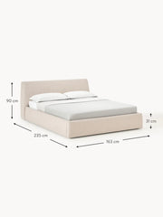 Cama tapizada Cloud con almacenaje