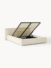 Cama tapizada Lennon con espacio de almacenamiento