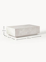 Travertine Effect Coffee Table