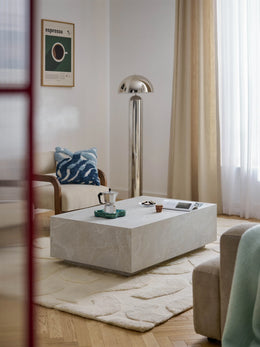 Travertine Effect Coffee Table