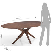Oval Wooden Dining Table Tallin