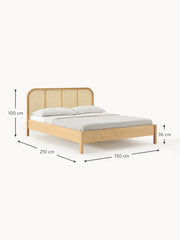 Wooden Bed Jones with Viennese