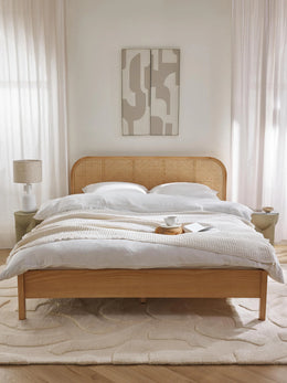 Wooden Bed Jones with Viennese
