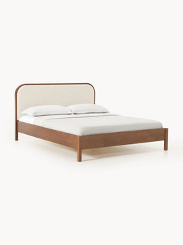 Wooden Bed Jones with Bouclé H